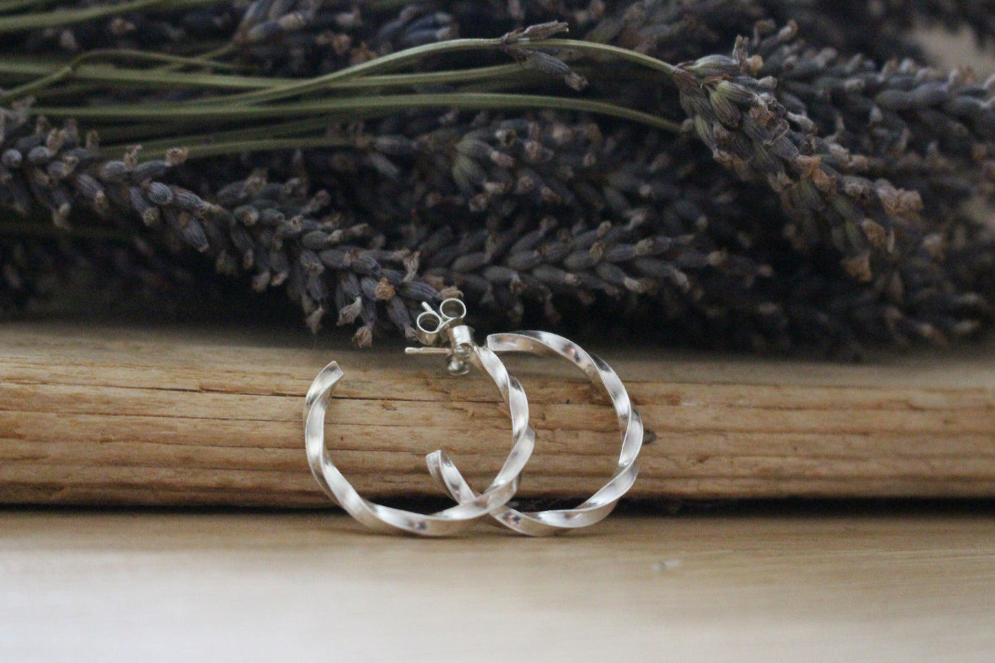 Large Twisted Hoop Earrings