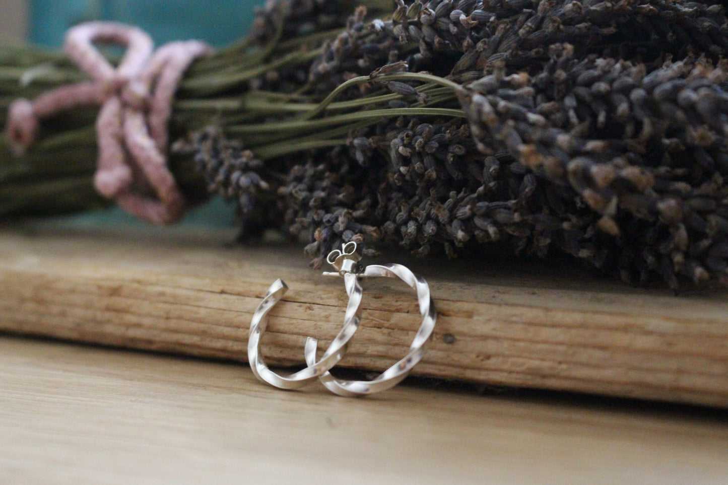 Large Twisted Hoop Earrings