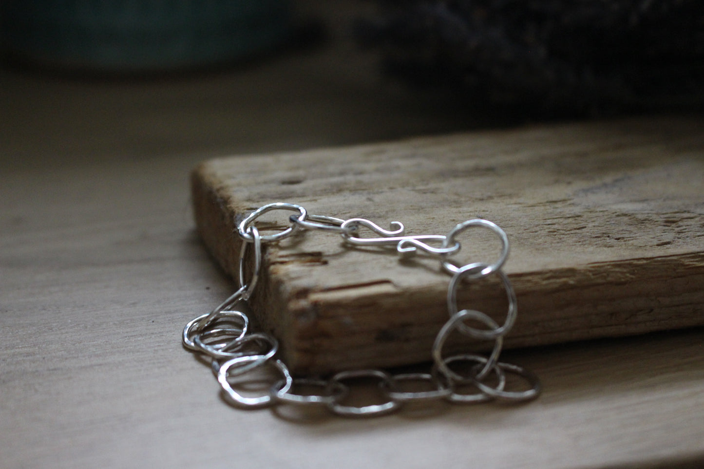 Hammered Chain Bracelet